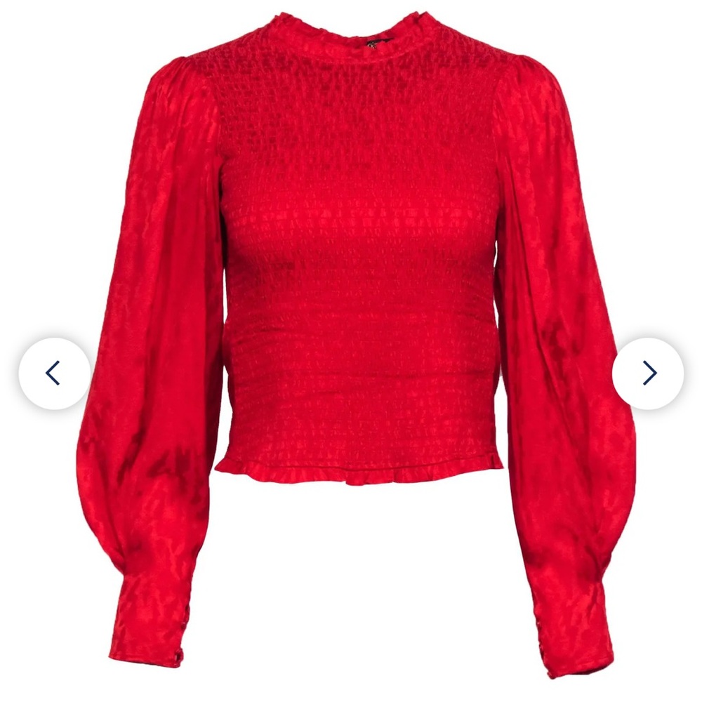 Maje Red long sleeve Top - LIKE NEW